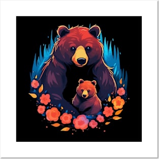 Grizzly Bear Mothers Day Posters and Art